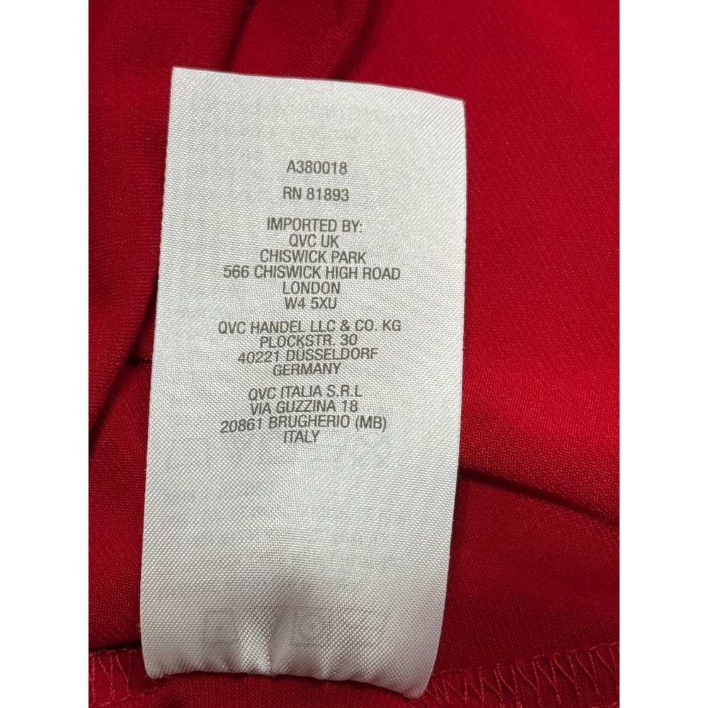 Susan Graver V-Neck T-Shirt Women Medium Red Liquid Knit Short Sleeve Minimalist - Picture 4 of 8